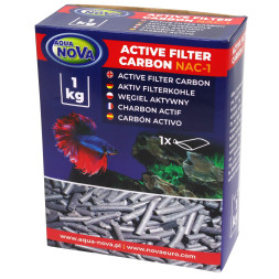 Активированный уголь Aqua Nova Carbon 1кг (NAC-1) для аквариума с мешком