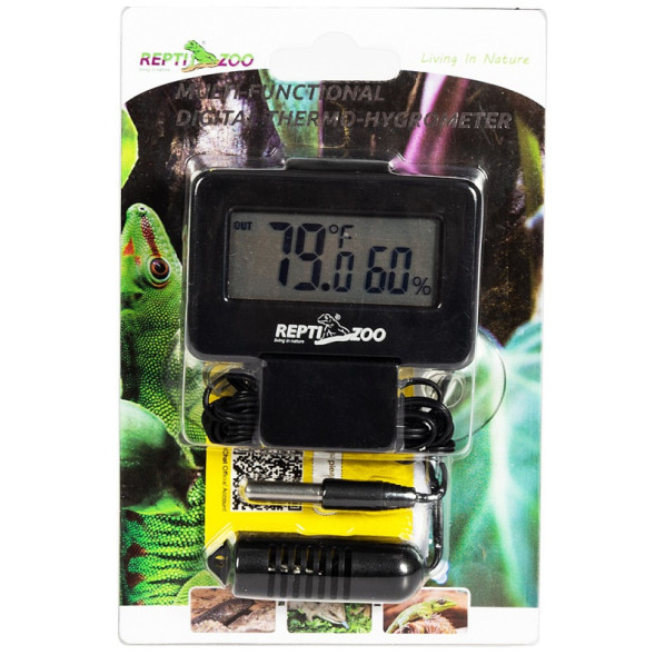 Цифровий термогігрометр Repti-Zoo SH126 з вбудованою пам’яттю та зовнішніми датчиками для тераріуму