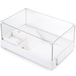 Тераріум-акваріум для черепахи Kruger Meier Turtle Shell Garden 49x31x18.5 см з островом і гідропонним контейнером