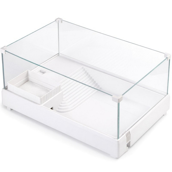 Тераріум-акваріум для черепахи Kruger Meier Turtle Shell Garden 49x31x18.5 см з островом і гідропонним контейнером