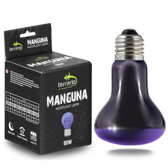Ночная лампа с подогревом Terrario Manguna Moonlight Lamp 50W  для террариумов без UVA