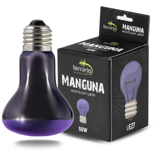 Ночная лампа с подогревом Terrario Manguna Moonlight Lamp 50W  для террариумов без UVA
