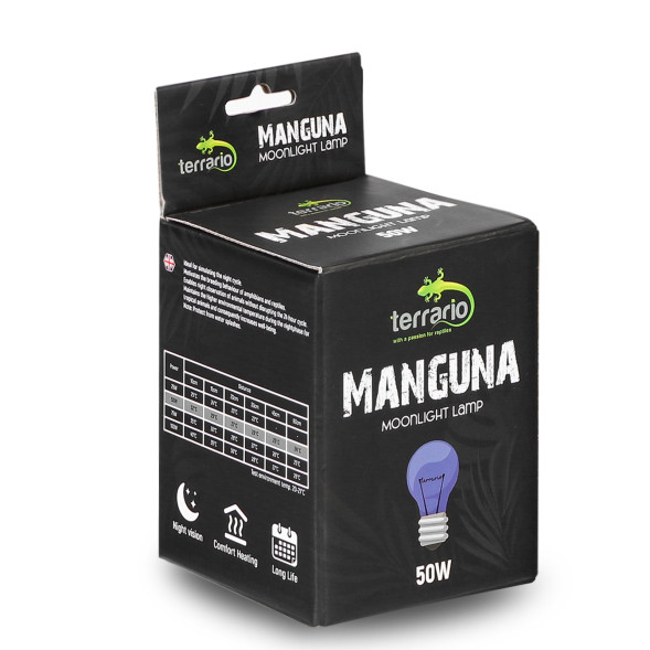 Ночная лампа с подогревом Terrario Manguna Moonlight Lamp 50W  для террариумов без UVA