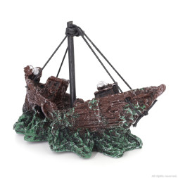 Декорація затонулий корабель Aqua Nova 12x5,5x10см (AN664)