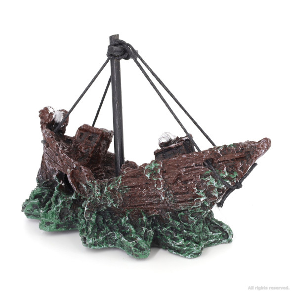 Декорація затонулий корабель Aqua Nova 12x5,5x10см (AN664)