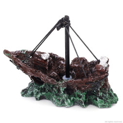 Декорація затонулий корабель Aqua Nova 12x5,5x10см (AN664)