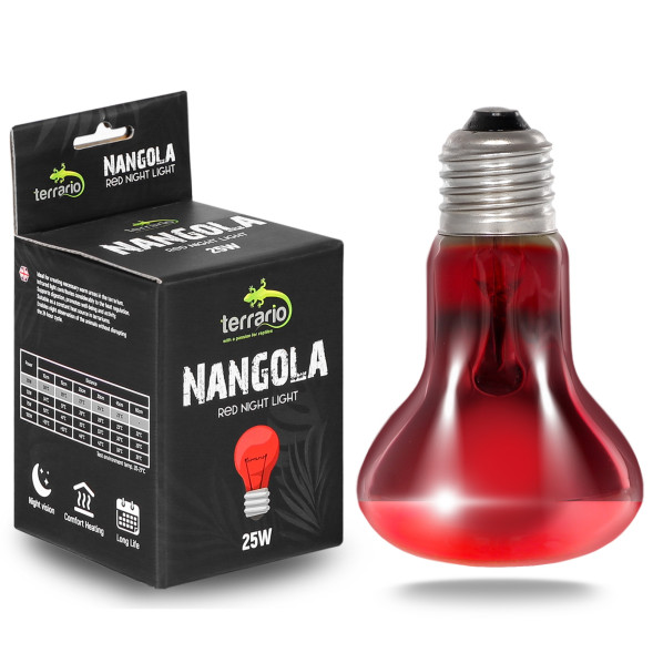 Інфрачервона нагрівальна лампа Terrario Nangola Red Night Light 25W