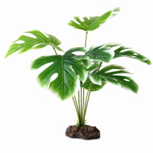 Искусственное растение Hobby Monstera White 40 см (37712) для террариума, акватерариума и палюдариума