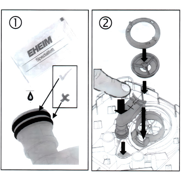 Выпускное сопло с вазелином для Eheim Professionel 3 1200 XL (2080/2180) (7428830)