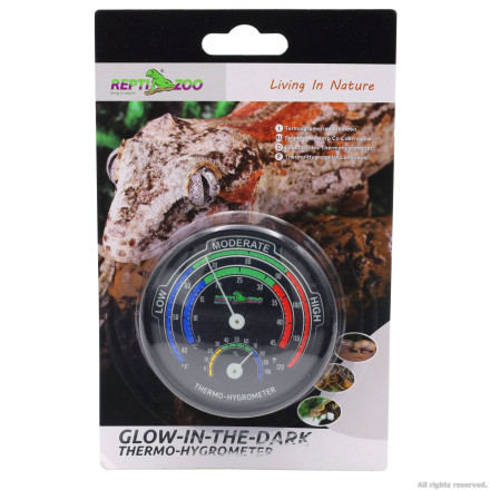 Гигрометр - аналоговый термометр Repti-Zoo Glowing Thermo / Hygrometer (RHT04)