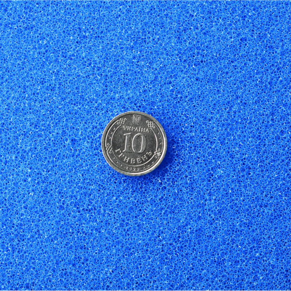 Фільтруюча губка тонкої очистки Hobby Filter sponge blue 50x50x2см ppi 30 (20459)