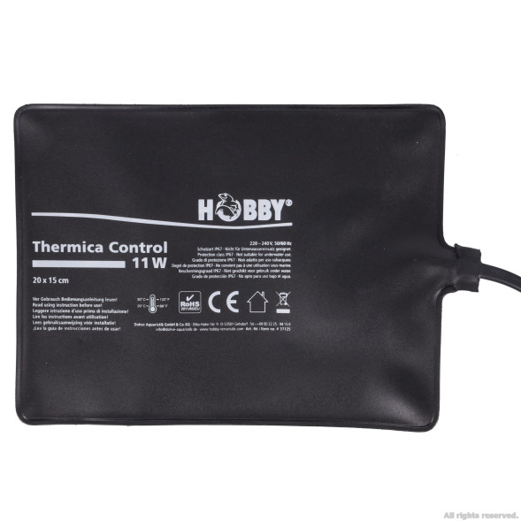 Нагревательный мат водонепроницаемый с контроллером Hobby Thermica Control 11 Ватт IP67 20x15см (37125)