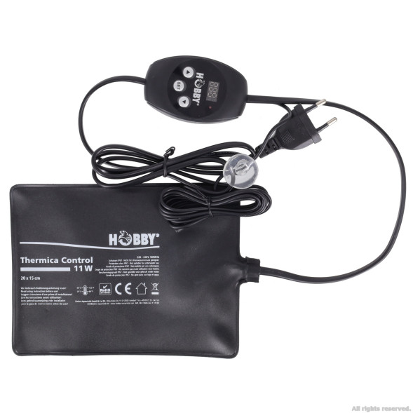 Нагревательный мат водонепроницаемый с контроллером Hobby Thermica Control 11 Ватт IP67 20x15см (37125)