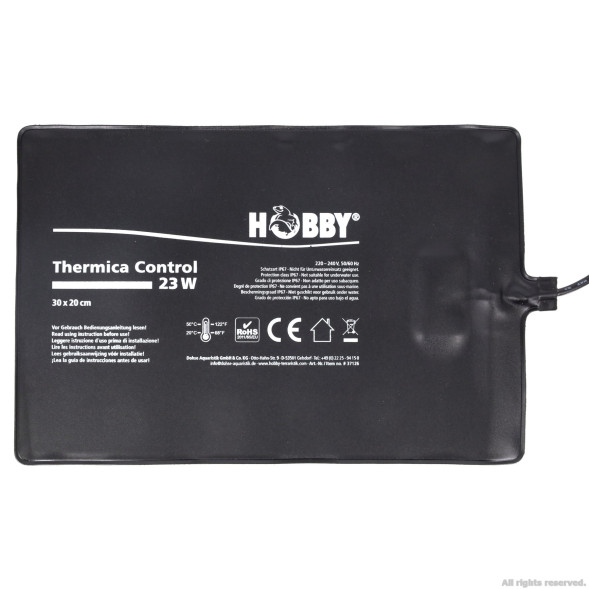 Нагрівальний мат водонепроникний з контролером Hobby Thermica Control 23 Ват IP67 30x20см (37126)