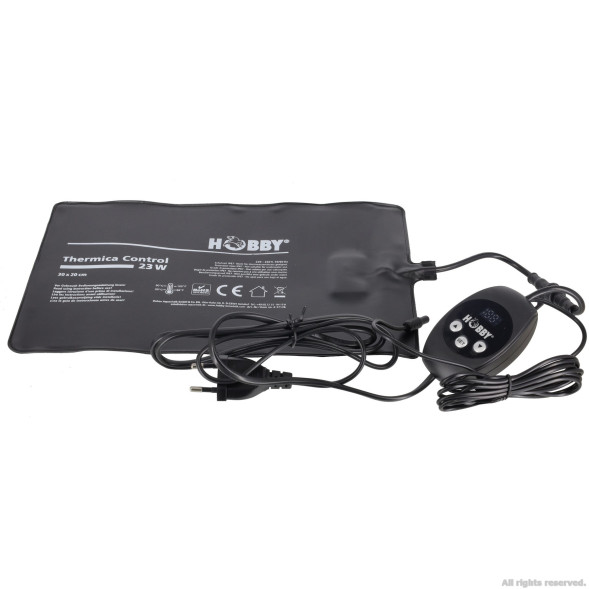 Нагрівальний мат водонепроникний з контролером Hobby Thermica Control 23 Ват IP67 30x20см (37126)