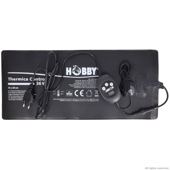 Нагрівальний мат водонепроникний з контролером Hobby Thermica Control 36 Ват IP67 45x20см (37127)