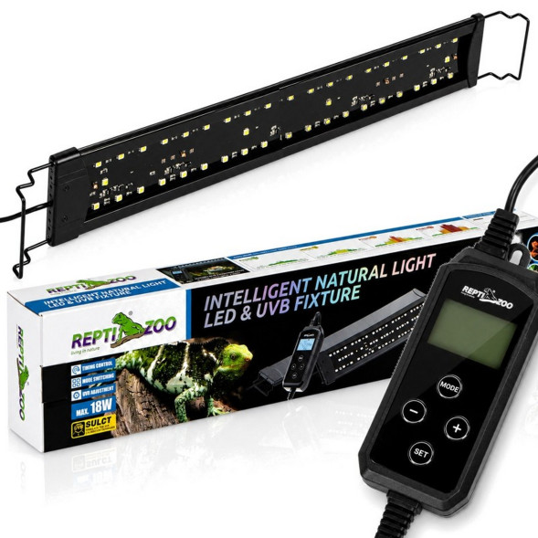Світильник LED UVB Repti-Zoo Natural Light LED UVB 18W 56-64 см для тераріуму з контролером 