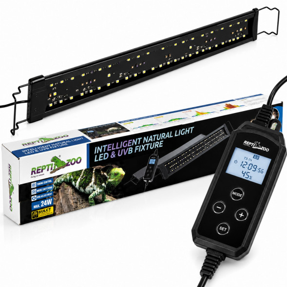 Світильник LED UVB Repti-Zoo Natural Light LED UVB 24W 83-94 см для тераріуму з контролером