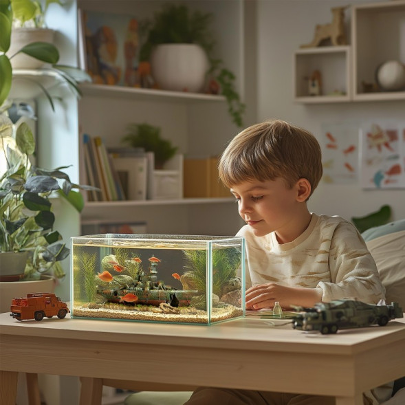 Декорація затонулий корабель Kruger Meier Battleship 23x5x11см (24411)