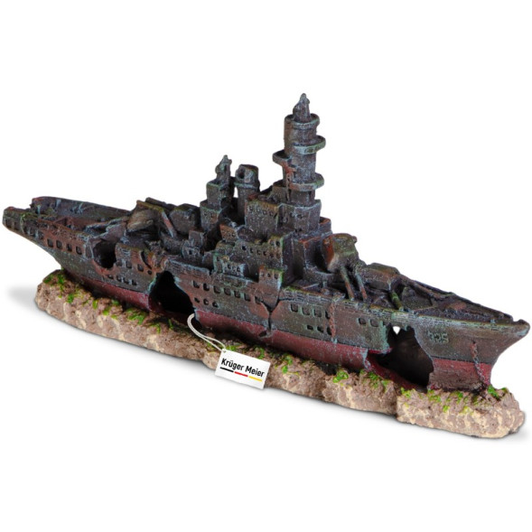 Декорація затонулий корабель Kruger Meier Battleship 23x5x11см (24411)