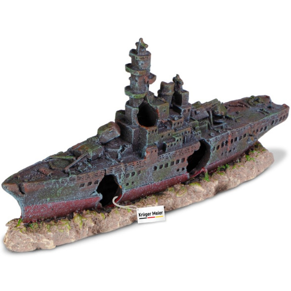 Декорація затонулий корабель Kruger Meier Battleship 23x5x11см (24411)