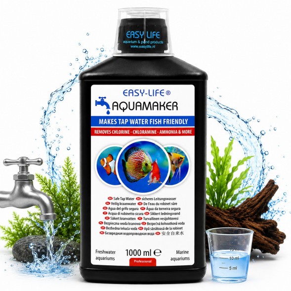 Кондиціонер і детоксикатор води Easy-Life AquaMaker 1000мл (AQM1000) для прісноводних і морських акваріумів