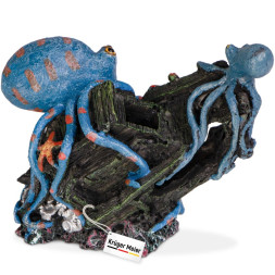 Декорация сокровища осьминога Kruger Meier Octopus Treasure 14x5.5x11.5см (151012)