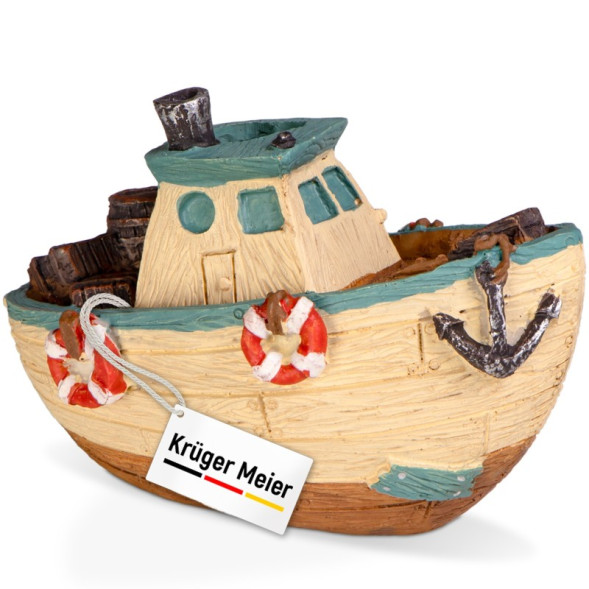 Декорація рибальський човен Kruger Meier Fishing Boat 11x6.5x7.5см (1288)