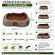 Миска для тераріуму Hobby Cera Dish Granite 1 10x6,5x2,5см (37800) поїлка та годівниця під натуральний камінь