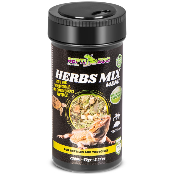 Рослинна суміш для рептилій і черепах Repti-Zoo Herbs Mix Menu 250мл.
