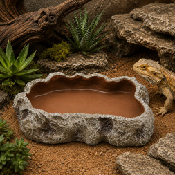 Миска для террариума Hobby Cera Dish Granite 4 22x17x4см (37803) поилка и кормушка под натуральный камень