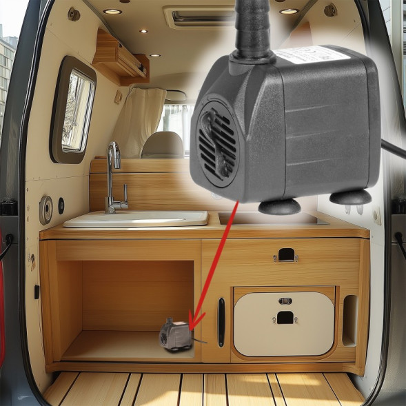 Помпа підйомна Kruger Meier HydroSpark 1250 — міні насос 12V, 1000 л/год