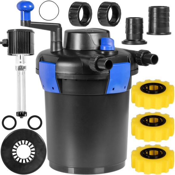 Прудовый фильтр, напорный Kruger Meier PondX UV 4000 с лампой 9 Вт и быстрой очисткой для декоративных водоемов