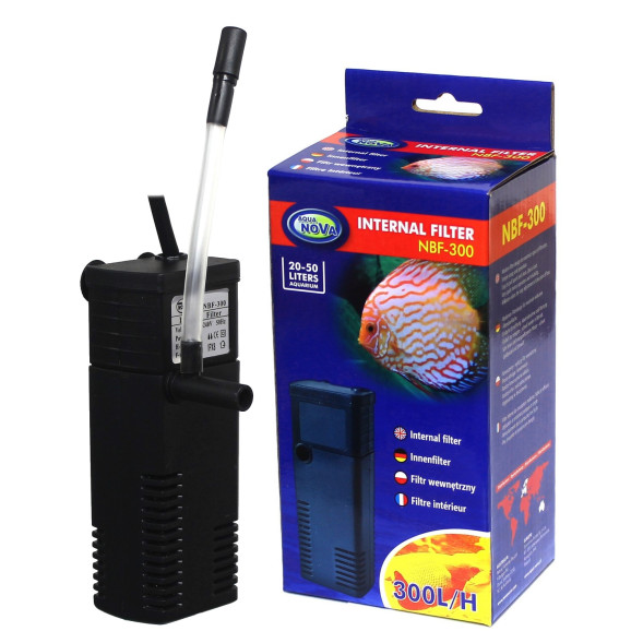 Внутрішній фільтр для акваріума Aqua Nova до 50л. 300л/год (NBF-300)