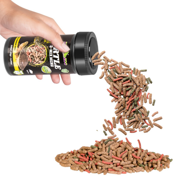 Корм із часником для водних черепах Repti-Zoo Turtle 3-Mix Menu 250мл.