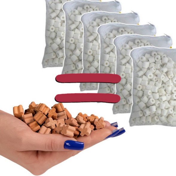 Наповнювач для біофільтрації з нейтральним pH Aquario Neo Media Pure S Premium Quad 1 л