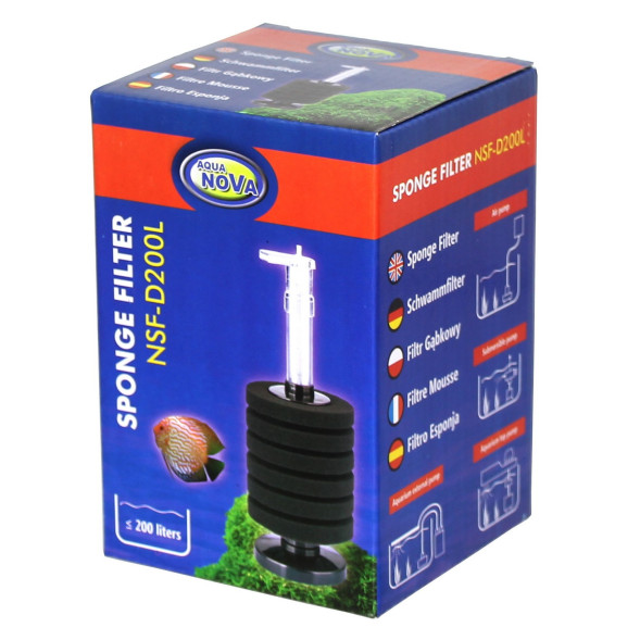 Аерліфтний фільтр Aqua Nova до 200л (NSF-D200L)
