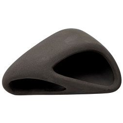 Декорация Hobby Wave Cave 1 dark 12×12×5,5 см - керамическое укрытие для рыб и креветок в аквариуме (41654)