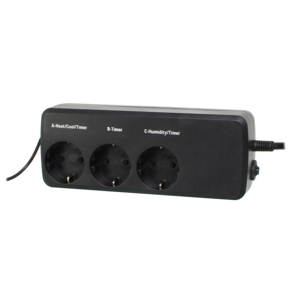 Термостат-гігростат з таймером Repti-Zoo Controller Deluxe THC09 (3 канали, LCD дисплей, день/ніч)