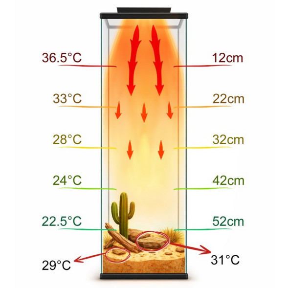 Інфрачервона нагрівальна панель для тераріуму Terrario AeroTherm 16W 15.6x10x2.9см