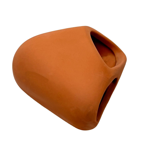 Декорація Hobby Wave Cave 1 red 12x12x5,5 см - керамічне укриття для риб і креветок в акваріумі (41657)