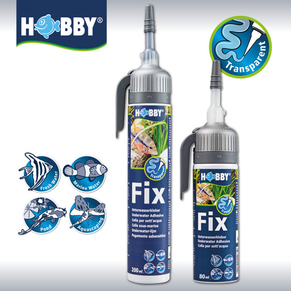 Клей, герметик акваріумний чорний Hobby Fix Underwater Adhesive black 200 мл (11965)