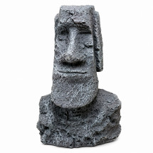 Декорація Hobby Moai Ora 1 12,5×11,5×17,5 см (41716) - статуя Моаї з укриттям для акваріума і тераріуму