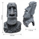Декорація Hobby Moai Ora 1 12,5×11,5×17,5 см (41716) - статуя Моаї з укриттям для акваріума і тераріуму