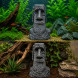 Декорація Hobby Moai Ora 1 12,5×11,5×17,5 см (41716) - статуя Моаї з укриттям для акваріума і тераріуму