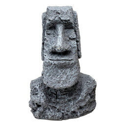 Декорация Hobby Moai Ora 1 12,5×11,5×17,5 см (41716) - статуя Моаи с укрытием для аквариума и террариума.