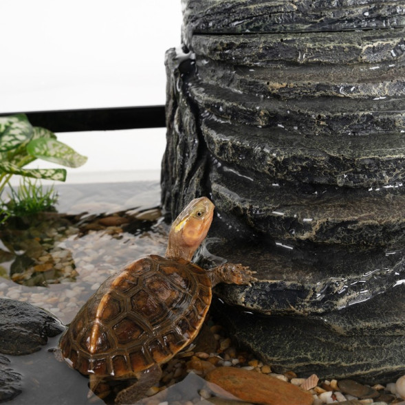 Декоративний фільтр-водоспад Repti-Zoo Turtle Filter Rock GLB09 у формі скелі для черепах, крабів і амфібій (350 л/год, до 90 літрів)