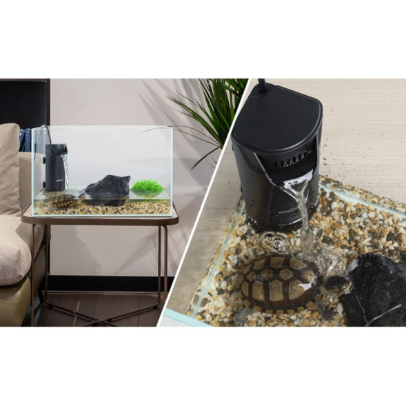 Внутрішній фільтр Repti-Zoo Aquatic Corner Filter (GLB08) для тераріумів із черепахами, рибами та амфібіями (350 л/год, до 76 літрів)