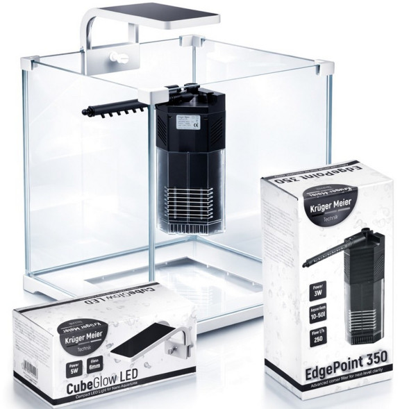 Акваріум, комплект Kruger Meier Shrimp!One Pro 30 білий 15 л. 24x25x26.5 см