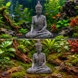 Декорация Hobby Nirva 15,5x10x20,5см - Zen-статуя для аквариума и террариума (41723)